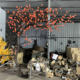 Artificial Persimmon Tree, Wish Tree, Fake Fruit Tree, Outdoor New Year Decoration, Artificial Decorative Tree for Hotel Lobby and Company Landscaping