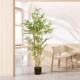 Artificial Bamboo Decoration for Landscaping, Fake Bamboo, Artificial Plant Potted Plants, Indoor Zen-Style Green Plants, Bamboo Partition Wall