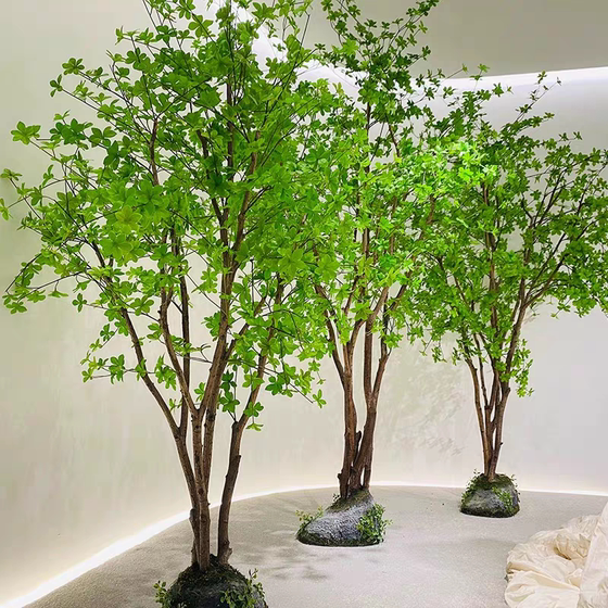 Artificial Bellflower Tree, Large Japanese Green Plant for Interior Design, Window Display, Horsewood, Nordic Nis Style Decorative Fake Tree