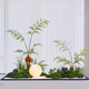 Simulated green plant landscaping combination, indoor landscape plant placement, fake flowers, floor-to-ceiling windows, high-end decoration shopping mall