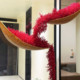 Simulated Red Bean Boats and Acacia Beans for Modern Art Window Displays, Exhibition Hall Landscaping, and Hanging Decorations in Shopping Malls for Photo-Worthy Displays