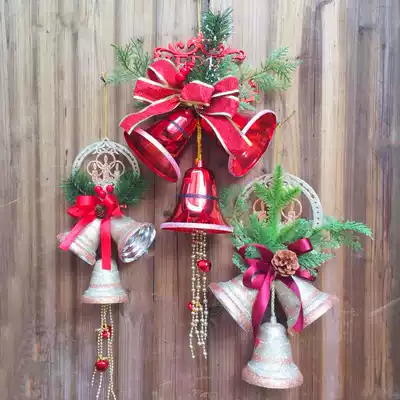 Christmas bell hanging ornaments Christmas window layout props Christmas tree Bell string pendants Christmas decorations 1