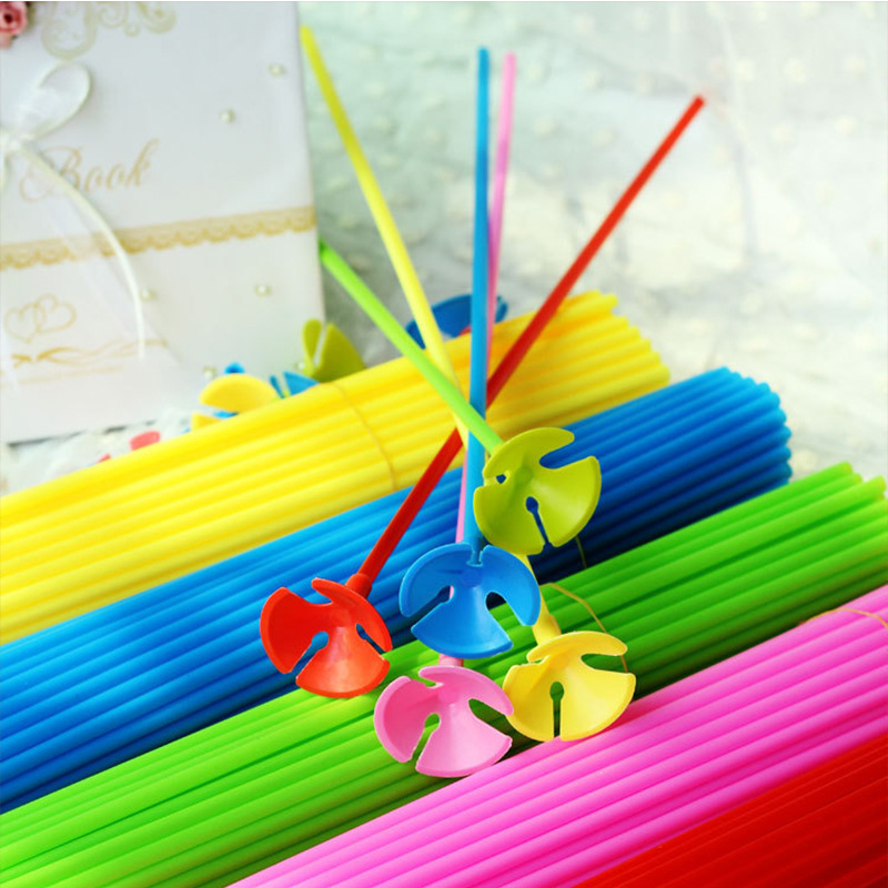 Large number plus coarse balloon Cue Accessories Advertising Balloons Special departs Colorful White Transparent Tug Rod