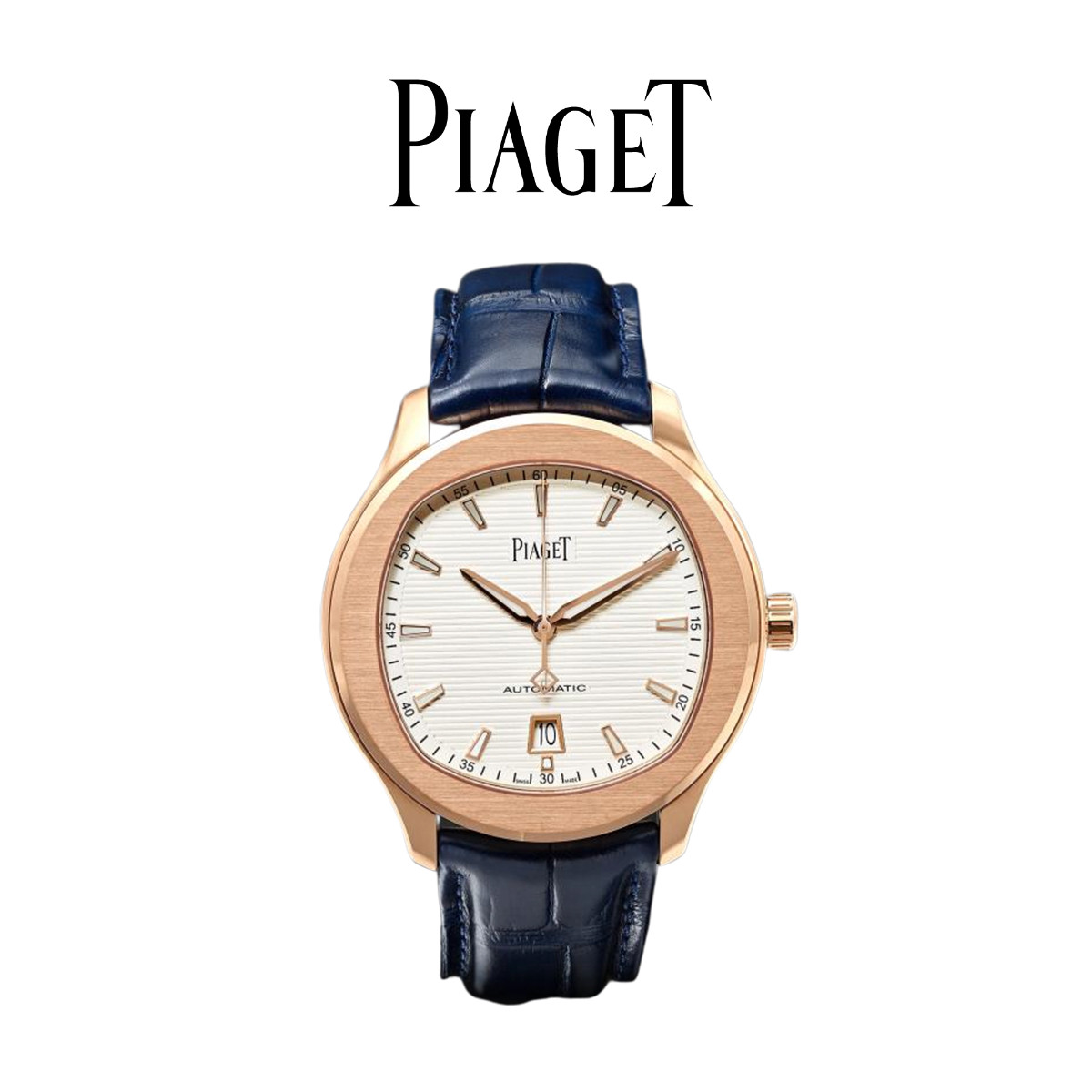 Piaget Earl POLO Men's 18k Rose Gold Case Mechanical Watch G0A43010