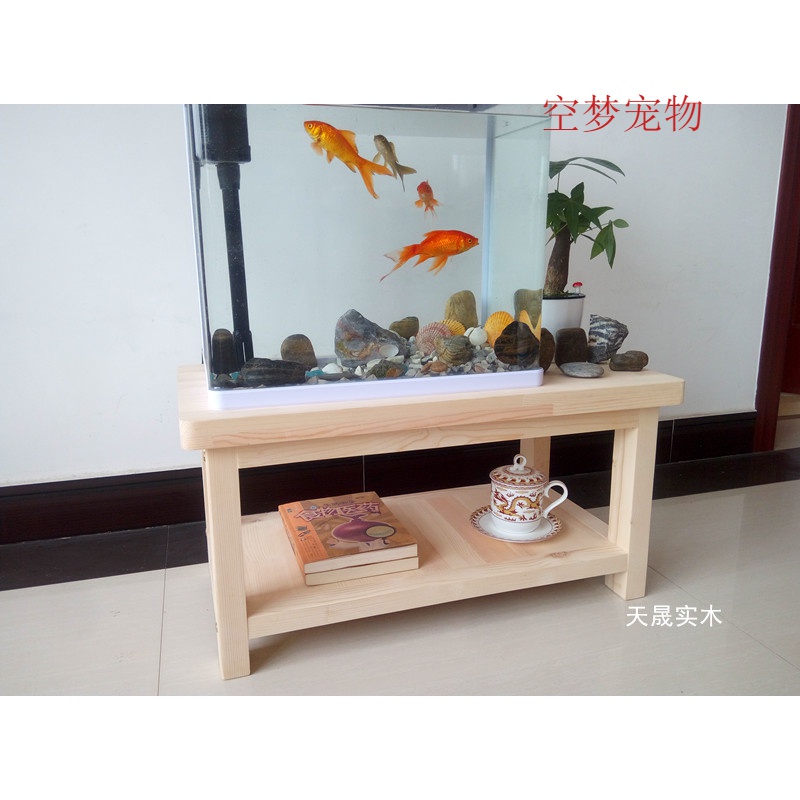 Pine wood fish tank chassis bottom ark base frame overhead dream home sitting room aquarium place other people