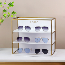 Sunglasses sunglasses brushed stainless steel boutique display rack window counter glasses display textured prop display rack