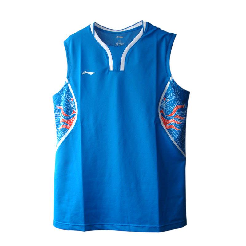 Li Ning Badminton National Team Sponsored Lindane Speed Dry Competition Suit Shorts Sports Vest AVSL045