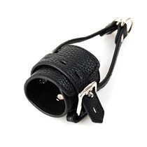 PU Leather Scrotum Testicle Stretcher Sex Toy For CBT Adult