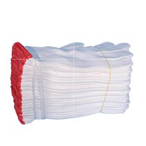 Cotton thread white gloves wear-resistant and easy to clean mens durable labor protection workers carry white plastic factory repair car