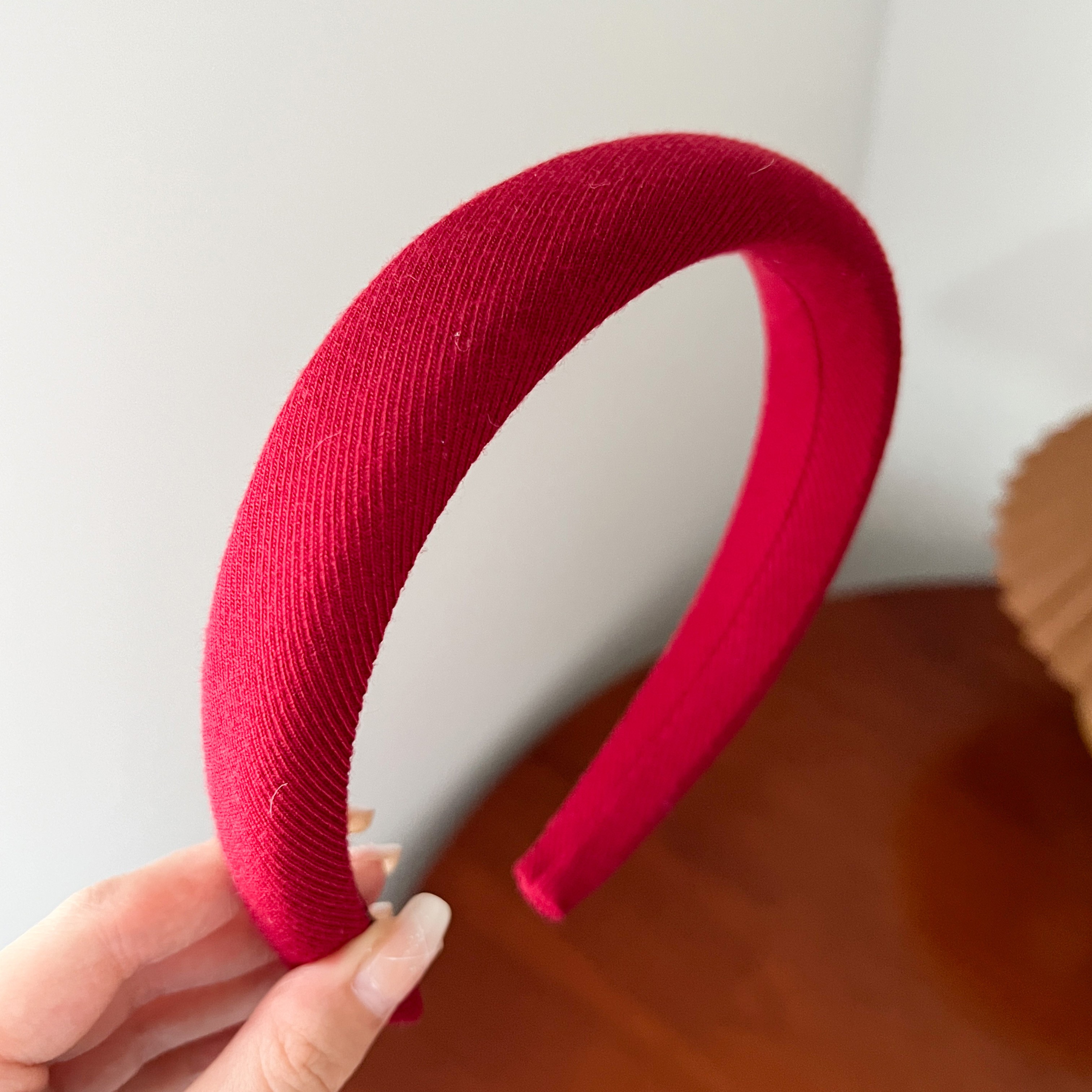 images 36:Small bacon blue hoop female high-cranial plush head hoop autumn winter shampoo hair stamp 2022 new high-end