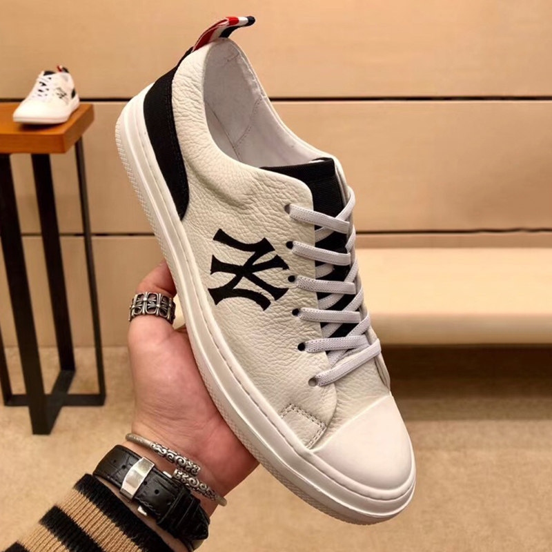 NY leather white shoes men's autumn 2021 new European leather men's shoes sports casual shoes sneakers tide brand