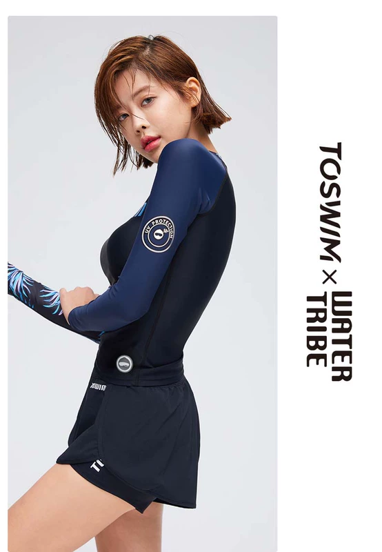 Áo tắm TOSWIM nữ tính Hàn Quốc chống nắng dài tay giảm béo bụng bảo thủ 2020 trang phục kỳ nghỉ mới - Bộ đồ bơi hai mảnh