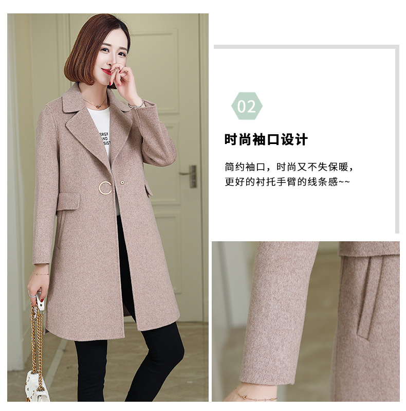 Tự hào mùa đông 2018 áo khoác nhung hai mặt mới dành cho nữ dài phần áo len cao cấp Hepburn gió không cashmere chống mùa áo khoác nữ de thương