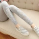 Mùa xuân và mùa thu quần legging mỏng mặc quần cotton nữ kích thước lớn ren chín quần cao eo đen bó chân quần