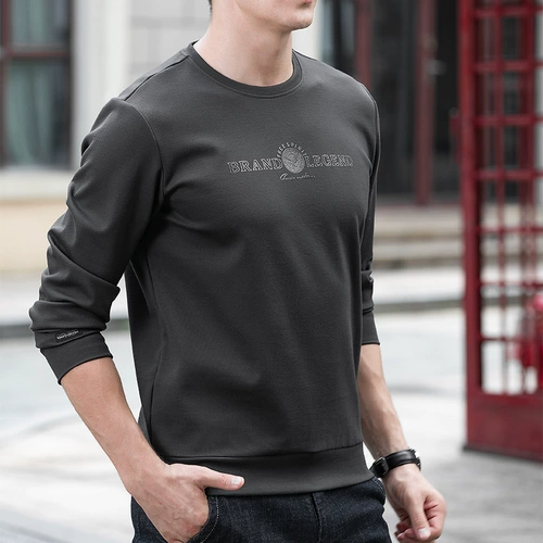 Демисезонный трендовый свитшот, трикотажный лонгслив для отдыха, осенний свитер, оверсайз