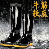 Pull back rain shoes Mens rain boots Mens non-slip waterproof high tube middle tube Plastic new products galoshes Rubber shoes water shoes 807