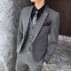 Autumn and winter slim suit groom dress