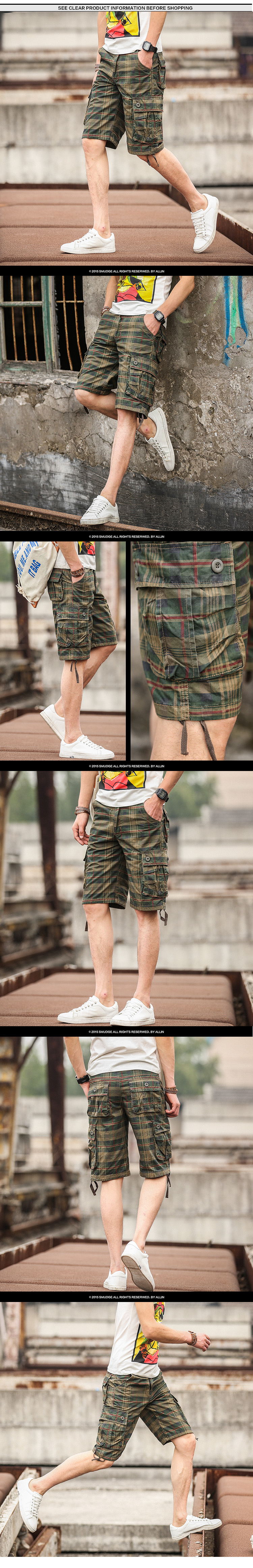 Mùa hè ngụy trang quần nam quần short giản dị 7 quần nam quần overalls năm điểm ống túm lỏng đa túi thủy triều