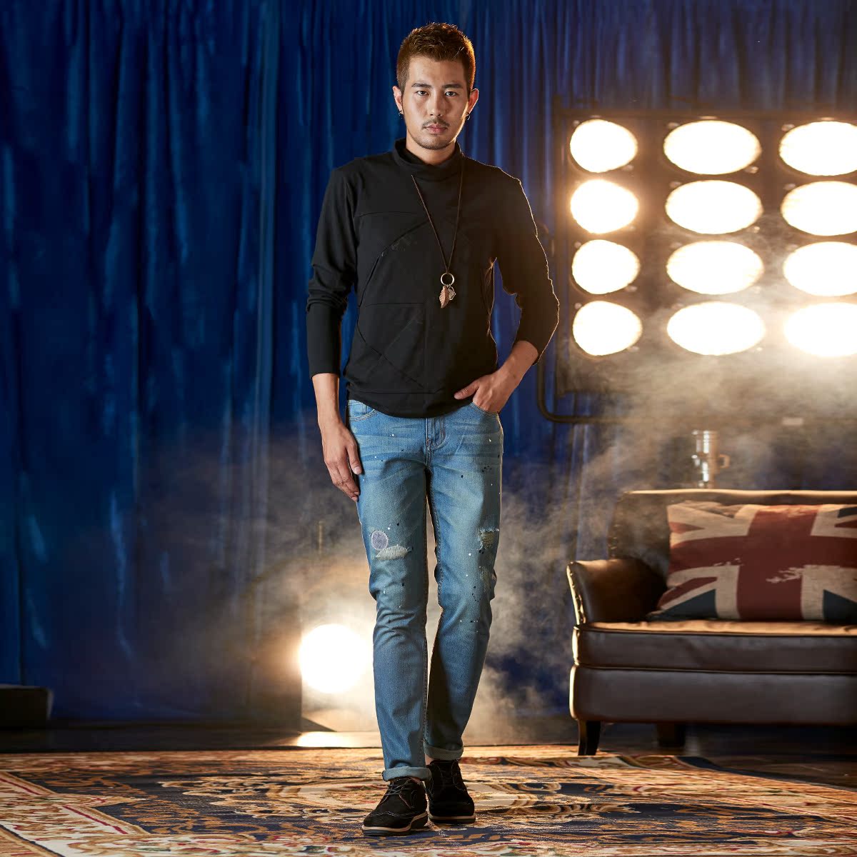 Jeans homme EDENBO en coton - Ref 1480951 Image 9