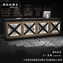 Retro industrial style Cashier Clothing store counter Cafe bar Bar Bar Restaurant Front desk Reception desk Corner