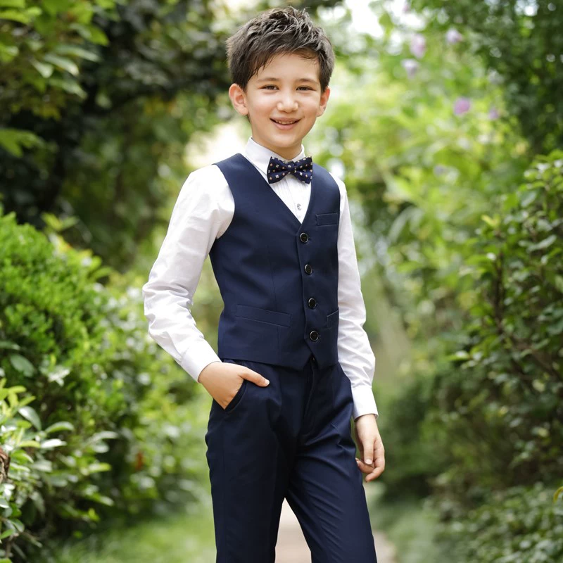 Áo choàng piano teen boy boy chủ nhà trẻ em phù hợp với hiệu suất trang phục phù hợp với piano - Váy trẻ em