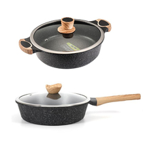 Modern kitchen sample room soft furniture pan pot props black wheat stone soup pan frying pan creative decoration