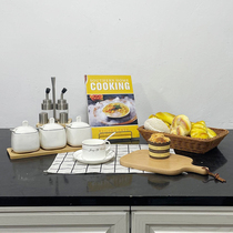 Modern sample room kitchen furniture cabinet decoration kitchen soft recipe topbread props creative decoration