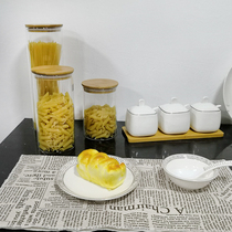 Modern minimal kitchen sample room furniture soft decoration dish creative decoration display designer with props