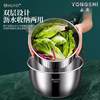 Vegetable Salad Dehydrator Stainless Steel Manual Rotating Draining Basket Household Fruit and Vegetable Spinner Dryer Vegetable Washing and Dehydration Tool