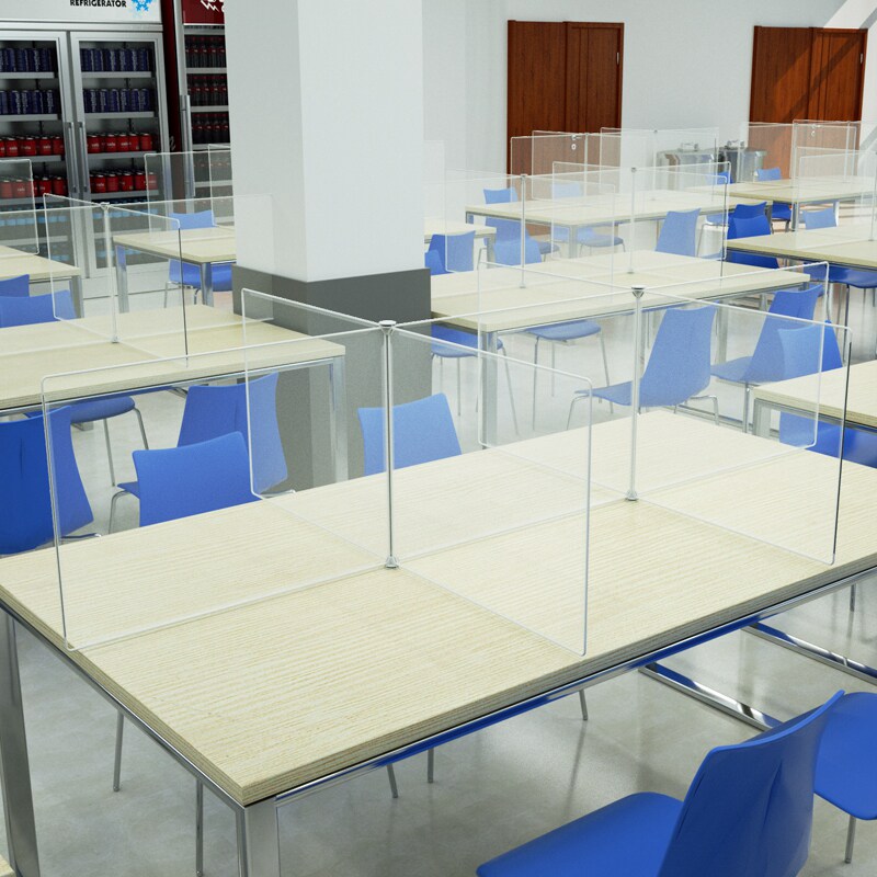 Student isolation board Desktop isolation board Partition board Table resumption of work Transparent dining Kindergarten desk foam protection
