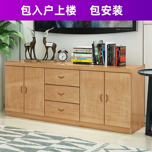 Твердое дерево телевизионное шкаф спальня шкафчик на пол Новый китайский комбинированный настенный шкаф Европейский современный минималистский минималистский