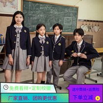 2020 new autumn Yinglun Wind kindergarten Garden clothes Spring and autumn Western clothing Three sets of primary and middle school students school uniform suit class clothes