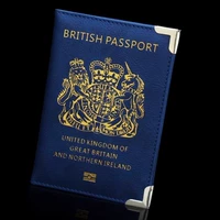 Новый/британский медный паспортный клип (темно -синий)