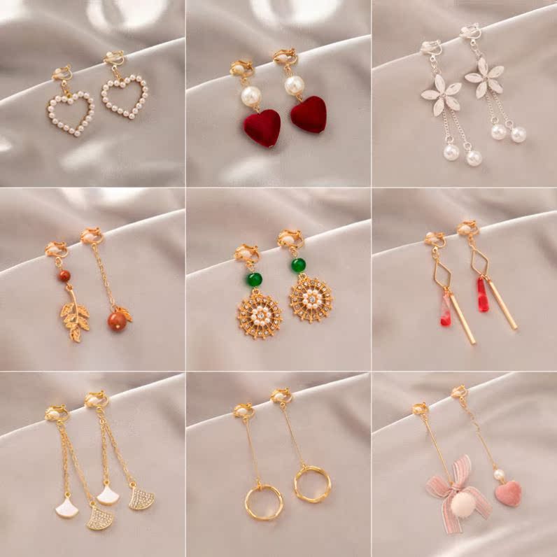 Earrings Earrings Earbone Clip-ear-type Women 2021 Advanced Sensation Summer with No Earhole Fish Mouth Clip Earl