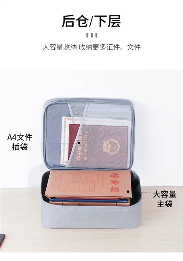 Túi lưu trữ tài liệu gia đình hộ gia đình hộp dung lượng lớn hộp đa chức năng hộ chiếu tài khoản này sổ tiết kiệm túi tài liệu quan trọng này - Túi thông tin xác thực túi đeo chéo nữ mini