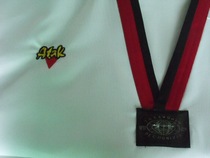 Striped adult children atak taekwondo taekwondo long sleeve short sleeve printed word embroidered taekwondo clothing