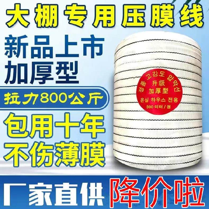 Plastic greenhouse with plastic cartridge slot frame line of common press film belt anchor wire wire widened black and white nylon greenhouse