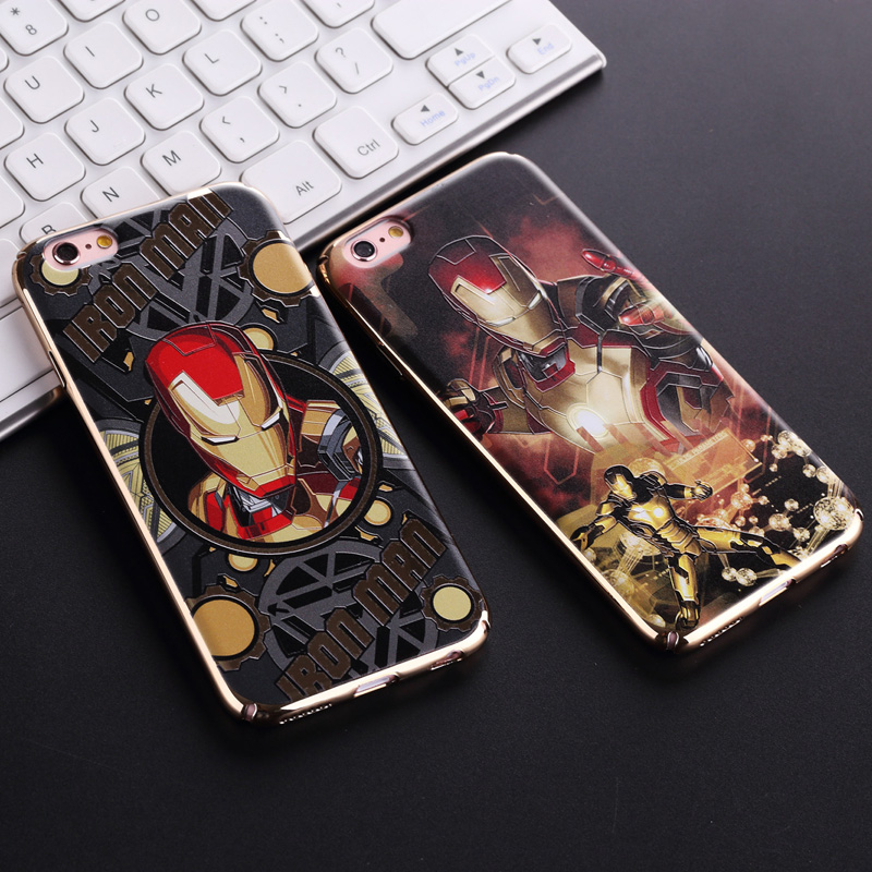 MEKI Marvel Avengers Electroplating 3D Color Carving Hard PC Case Cover for Apple iPhone 7 Plus & iPhone 7