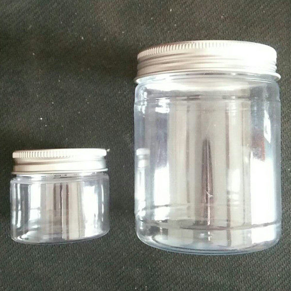 Transparent Plastic Wide Mouth Bottle Aluminum Cover Honey Bottle Miscellaneous Grain Jars Plastic Bottle Seal Cream Bottle Sealed Bottle