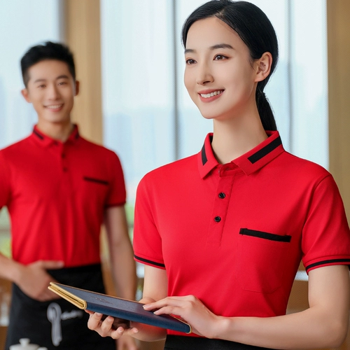 Летняя футболка polo для работы, короткий рукав, делается под заказ