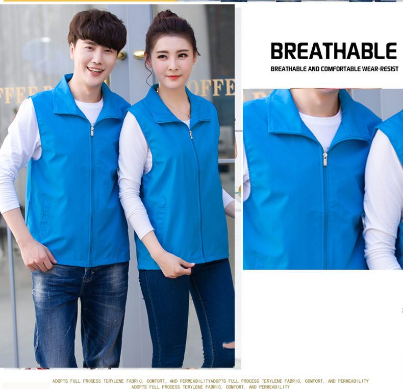 玥 Quần vest vest tùy chỉnh Cửa hàng trái cây quảng cáo siêu thị nhóm thể thao vest ngoài trời áo khoác nữ kaki