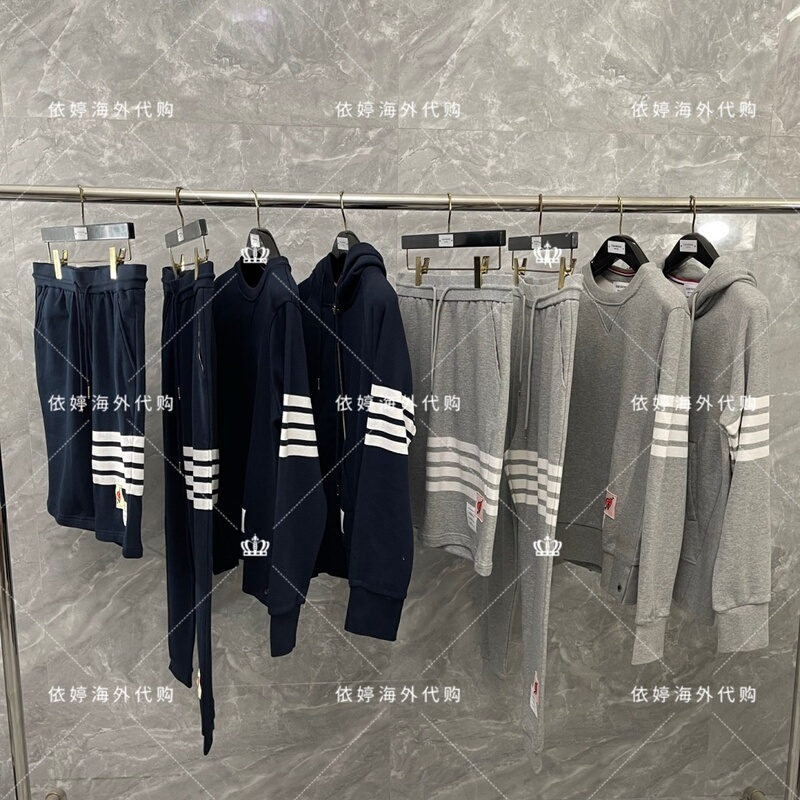 Thom Browne/Tom Brown Tb New Style Shorts Four-Stripe Sports Casual Set Unisex Sweatpants Summer