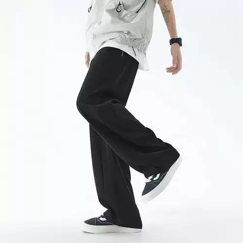 Шелковые летние тонкие штаны для отдыха, свободный прямой крой