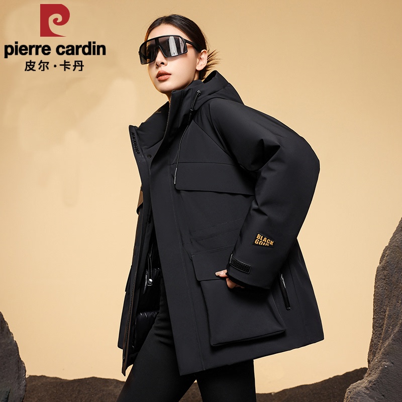 Off-Season Clearance Pierre Cardin Black Gold Goose down Windbreaker down Jacket for Women, Same Style as Yang Mi, Short Parka Off-Season Clearance Pierre Cardin Black Gold Goose down Windbreaker down Jacket for Women, Same Style as Yang Mi, Short Parka