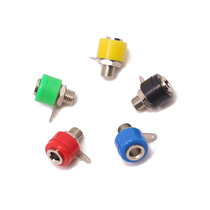 Aimes 4mm panel socket 19A resistant teaching instrument with ABS plastic case assembled pure copper nickel plated AMASS