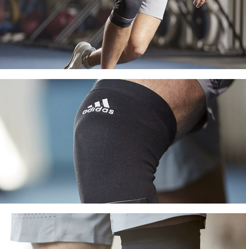 Adidas adidas thể thao miếng đệm đầu gối nam và nữ tập thể dục squat bóng rổ chạy thiết bị chấn thương sụn mùa hè - Dụng cụ thể thao
