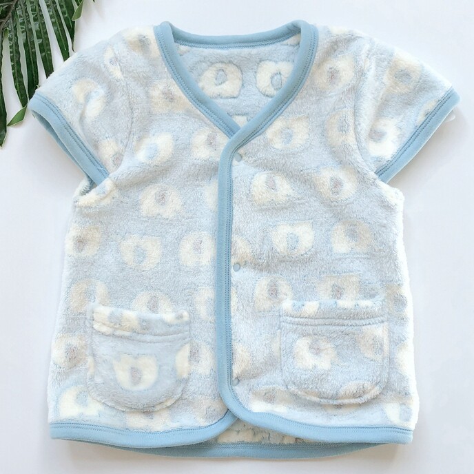 Defective products foreign trade day single coral fleece baby autumn and winter warm waistcoat vest cardigan vest baby 80-95