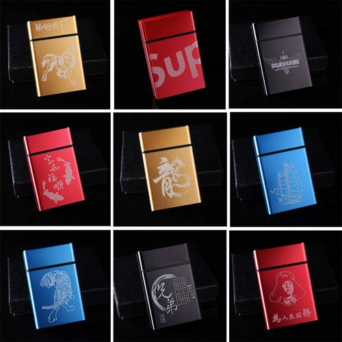 Лента, портсигар подходит для мужчин и женщин, высококлассный защитный чехол, креативная металлическая коробка, 20 шт, алюминиевый сплав