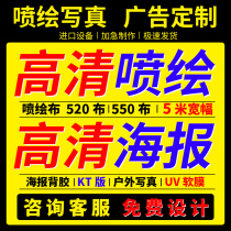 High definition outdoor spray painted cloth for real production Advertising design Back glue light box sheet posters Custom kt plate pp paper car sticker