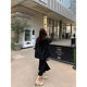 Temperament slimming suit female lazy Korean version loose suit jacket slit fishtail suspender skirt